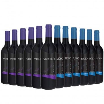 VIRTUOSO SELECTION OF 12 BOTTLES. 6 MERLOT AND 6 SYRAH VIRTUOSO SELECTION OF 12 BOTTLES. 6 MERLOT AND 6 SYRAH