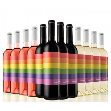 12 BOTTLES "PRIDEWINE", 4 RED, 4 WHITE AND 4 ROSÉ WINE. Let´s celebrate love! 12 BOTTLES "PRIDEWINE", 4 RED, 4 WHITE AND 4 ROSÉ WINE. Let´s celebrate love!