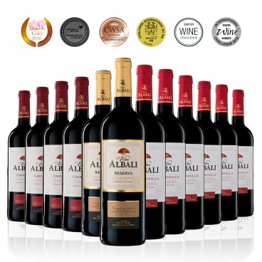 Pack of 12 of spanish red wines VIÑA ALBALI D.O. Valdepeñas awarded Pack of 12 of spanish red wines VIÑA ALBALI D.O. Valdepeñas awarded
