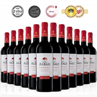 Pack of 12 spanish red Tempranillo wine Viña Albali, awarded Pack of 12 spanish red Tempranillo wine Viña Albali, awarded