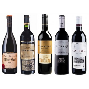 Selección de 6 botellas de vinos españoles por BODEGAS RIOJANAS DO Rioja Selección de 6 botellas de vinos españoles por BODEGAS RIOJANAS DO Rioja