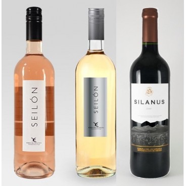 SELECTION OF 12 BOTTLES D.O. RIBERA DEL GUADIANA "SEILON" WHITE & ROSE WINE AND SILANUS RED SELECTION OF 12 BOTTLES D.O. RIBERA DEL GUADIANA "SEILON" WHITE & ROSE WINE AND SILANUS RED